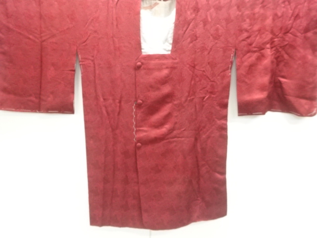 JAPANESE KIMONO / MICHIYUKI COAT / SILK / WOVEN ABSTRACT PATTERN